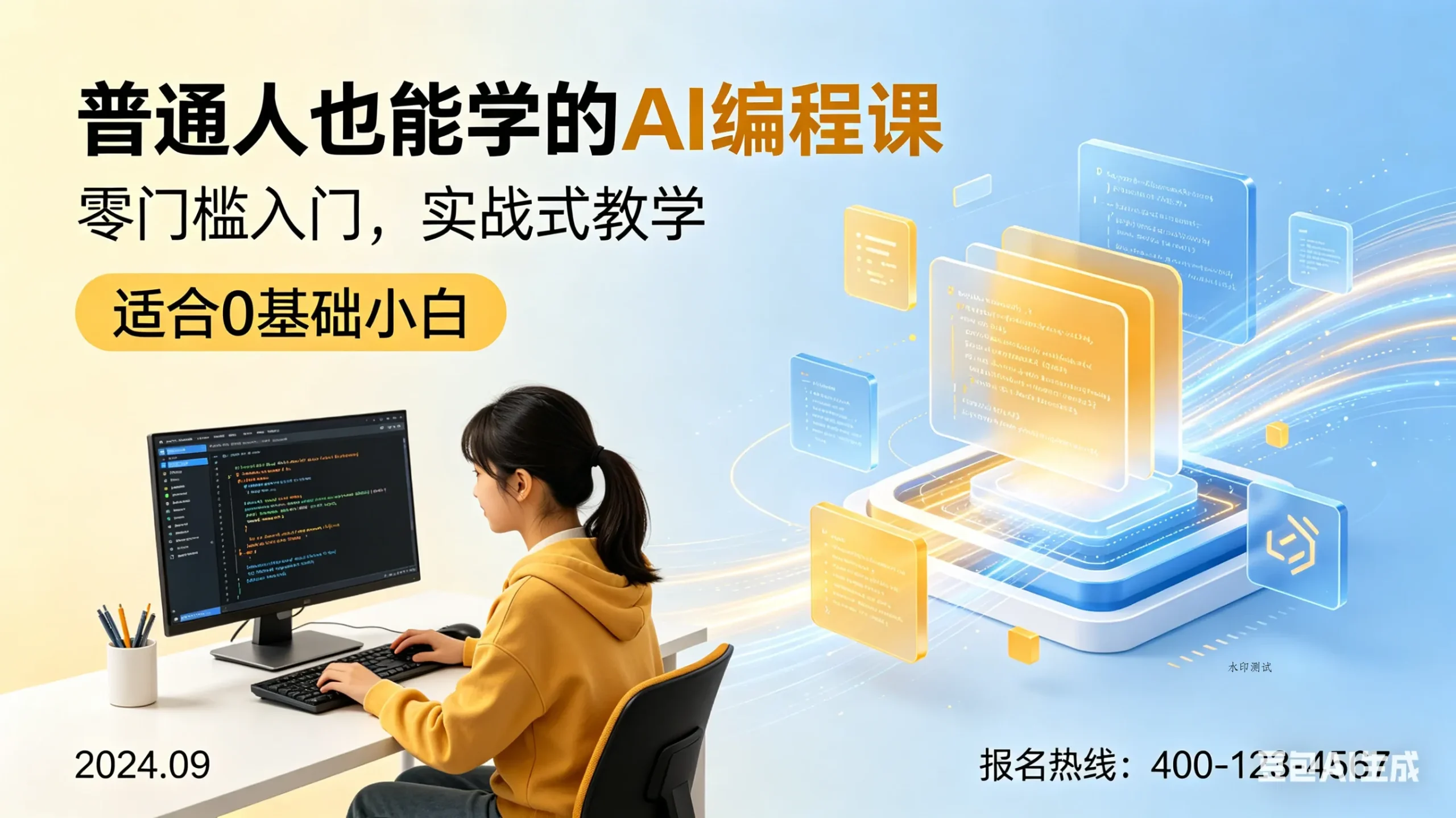 【精】大桶·普通人也能学的AI编程课，零门槛入门，实战式教学-八方网创