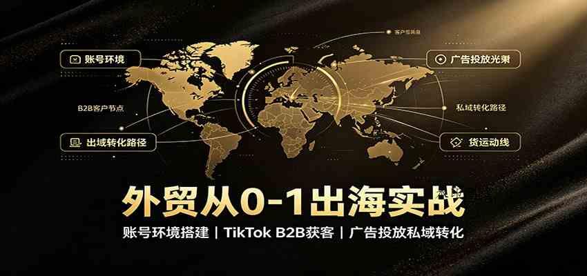 外贸从0-1出海实战:账号环境搭建,TikTok B2B获客,广告投放私域转化 外贸从0-1出海实战:账号环境搭建,TikTok B2B获客,广告投放私域转化