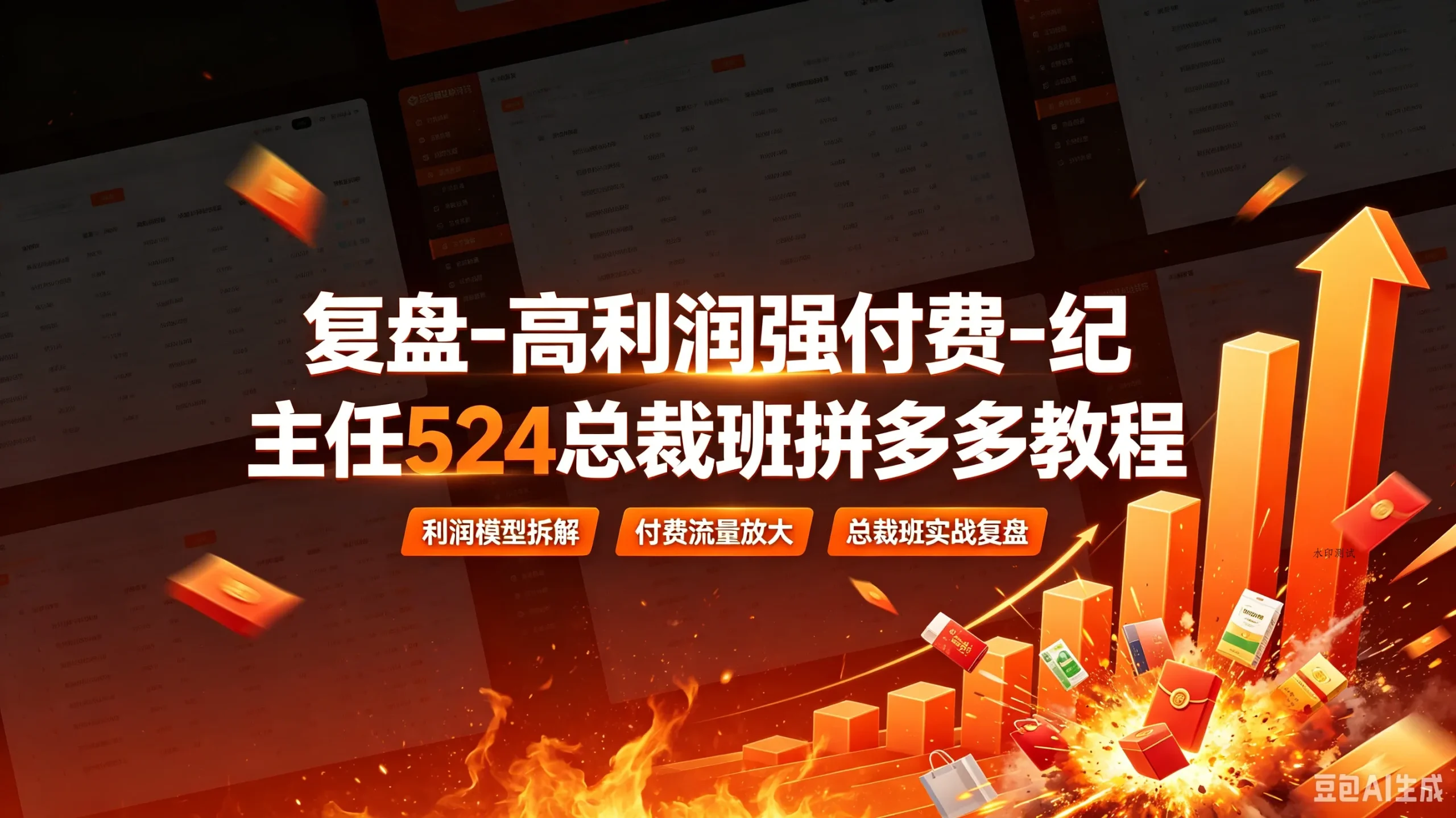 【精】复盘-高利润强付费-纪主任524总裁班拼多多教程-八方网创