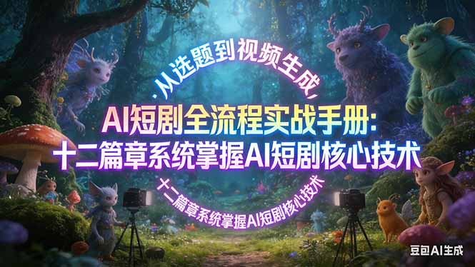 AI 短剧全流程实战手册：从选题到视频生成，十二篇章系统掌握 AI 短剧核心技术-八方网创