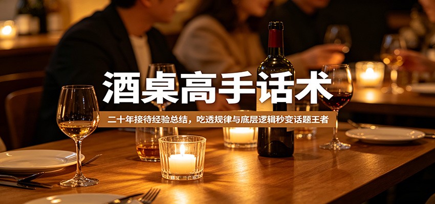 酒桌高手话术：二十年接待经验总结，吃透规律与底层逻辑秒变话题王者-八方网创