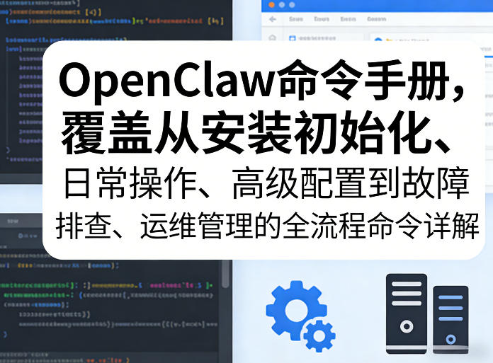 OpenClaw命令手册，覆盖从安装初始化、日常操作、高级配置到故障排查、运维管理的全流程命令详解-八方网创