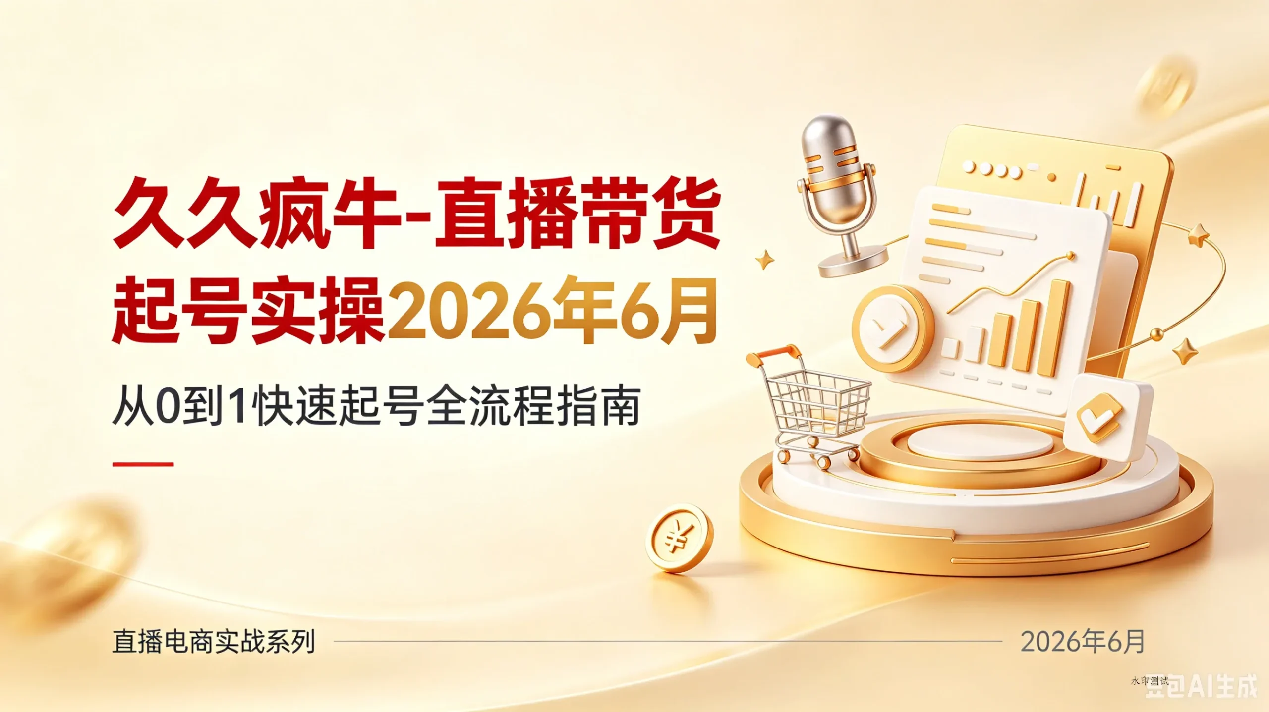 【精】久久疯牛-直播带货起号实操2026年6月-八方网创
