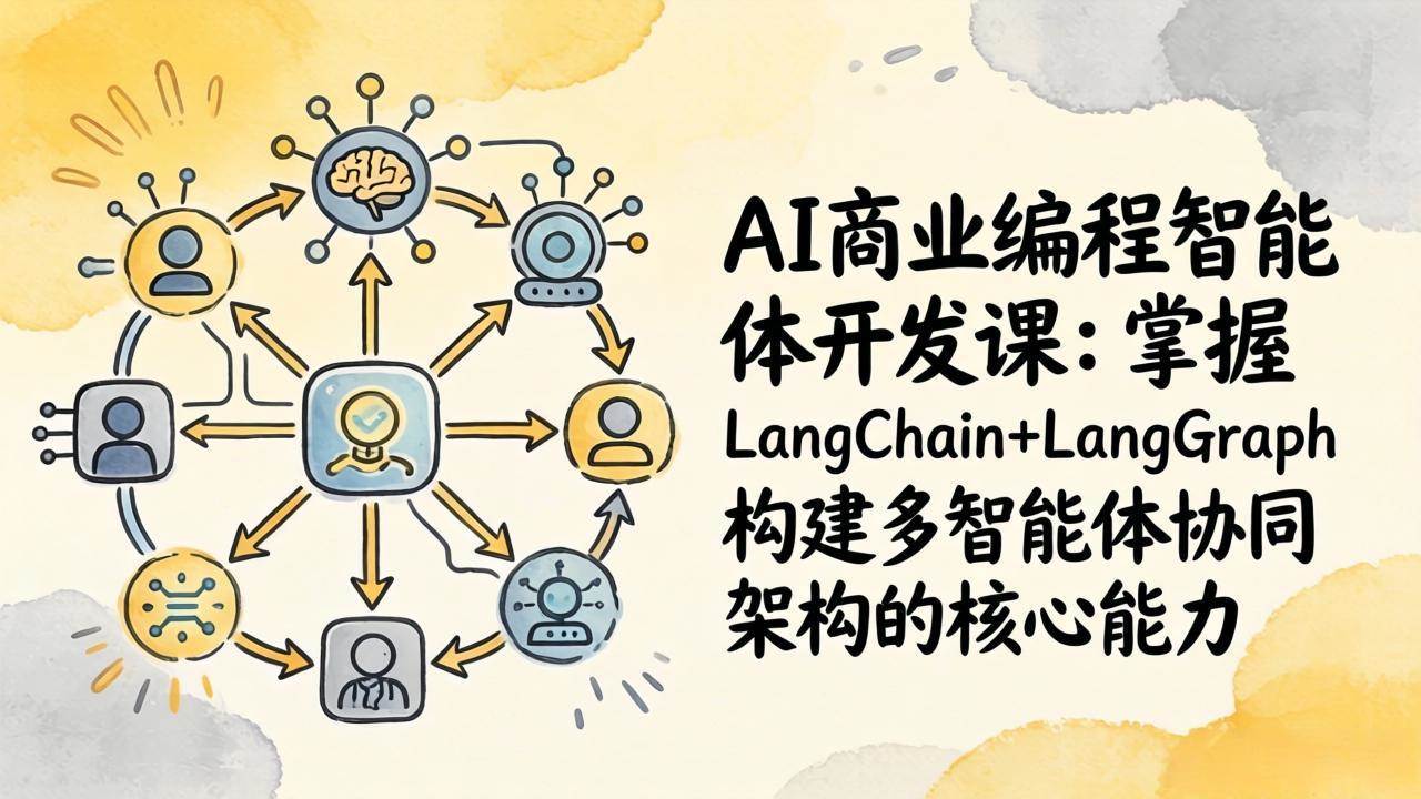 （17608期）AI商业编程智能体开发课：掌握LangChain+LangGraph构建多智能体协同架构的核心能力-八方网创