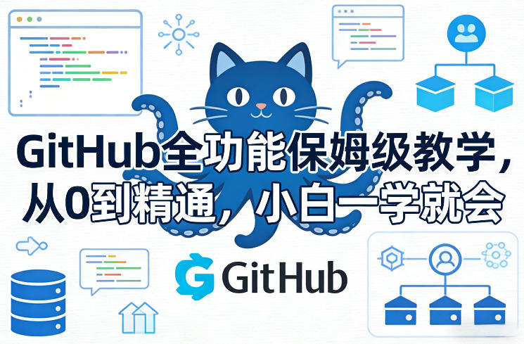 GitHub全功能保姆级教学，从0到精通，小白一学就会-八方网创