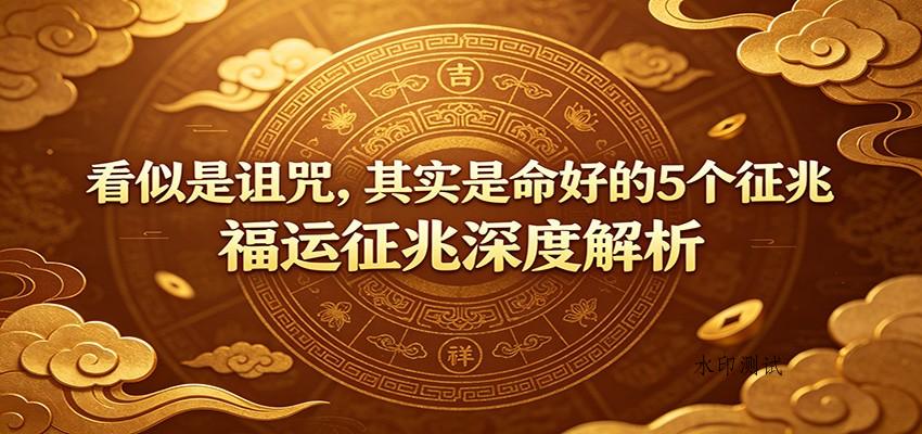 付费文章:《看似是诅咒,其实是命好的5个征兆》福运征兆深度解析 付费文章:《看似是诅咒,其实是命好的5个征兆》福运征兆深度解析
