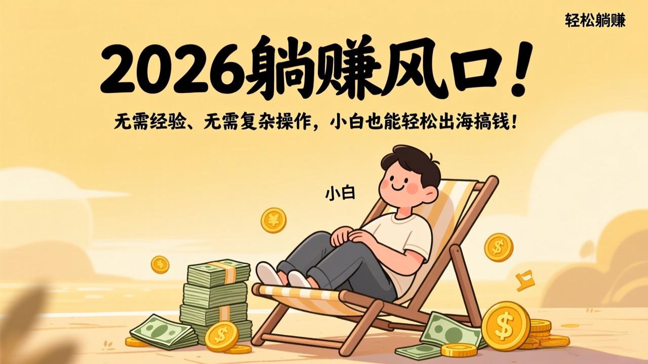2026躺赚风口！无需经验、无需复杂操作，小白也能轻松出海搞钱！-八方网创
