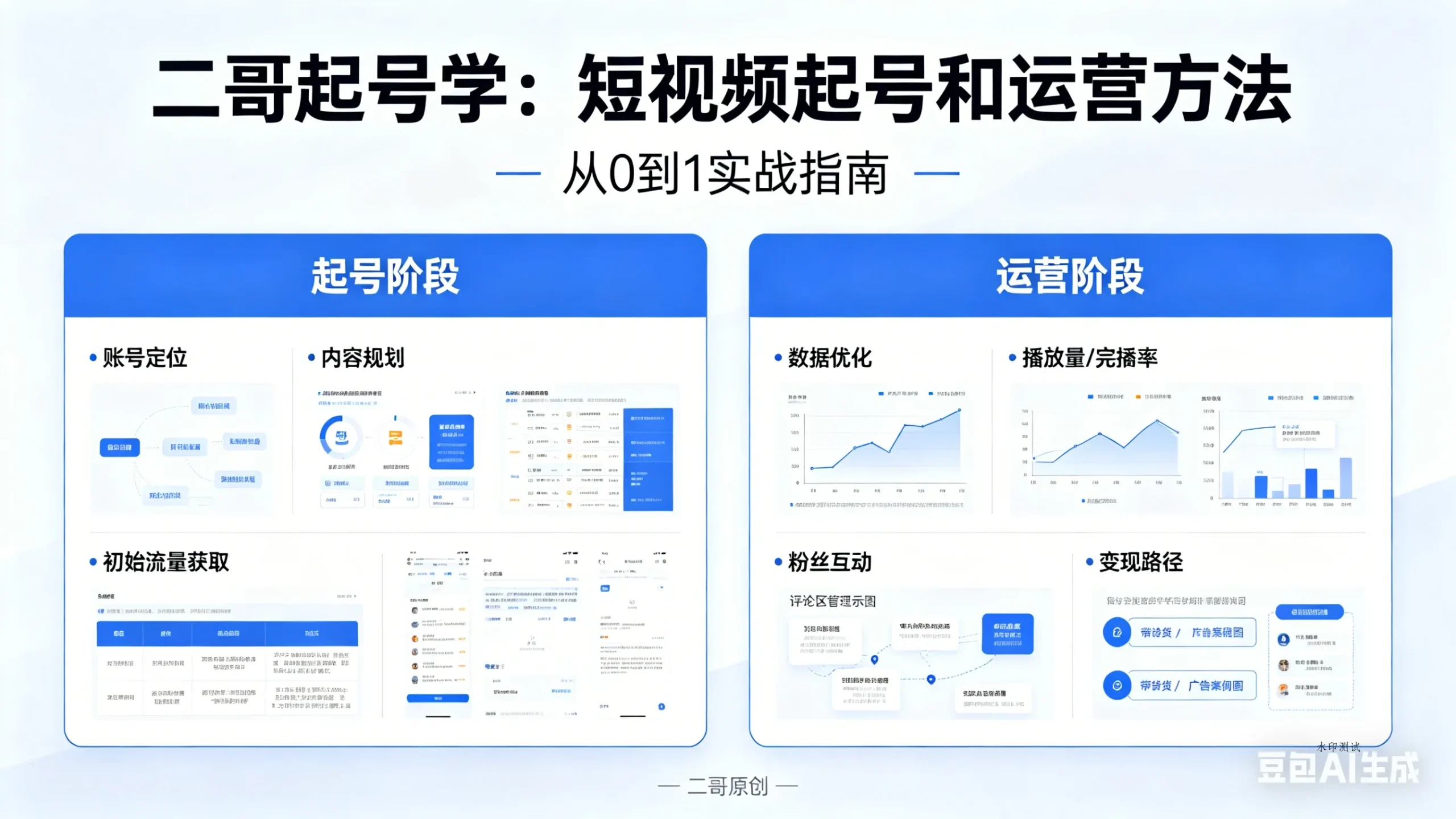 【精】二哥起号学：短视频起号和运营方法-八方网创