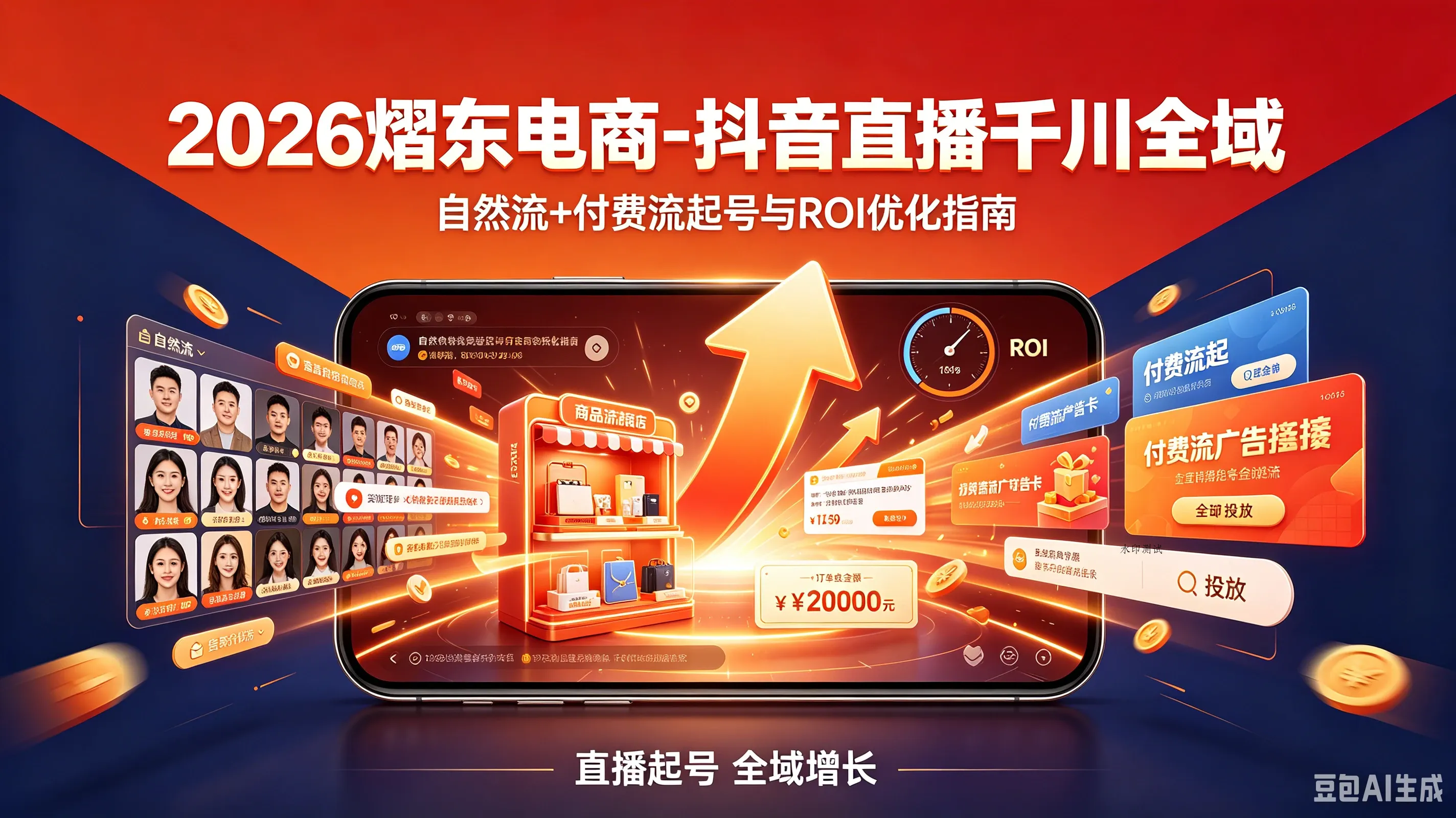 【精】2026熠东电商-抖音直播千川全域:自然流+付费流起号与ROI优化指南(26年5月15-19日) 【精】2026熠东电商-抖音直播千川全域:自然流+付费流起号与ROI优化指南(26年5月15-19日)