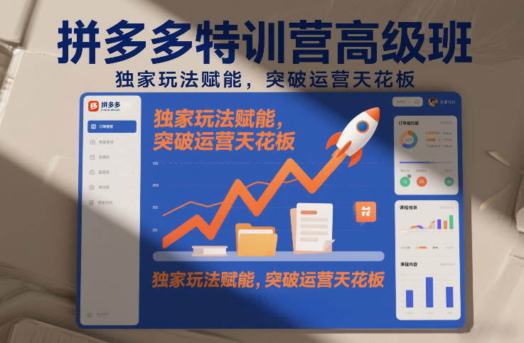 拼多多特训营高阶班,独家玩法赋能,突破运营天花板(更新26年3月)-八方网创