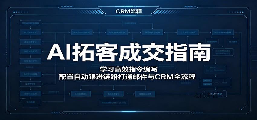 AI拓客成交指南：学习高效指令编写，配置自动跟进链路打通邮件与CRM全流程-八方网创