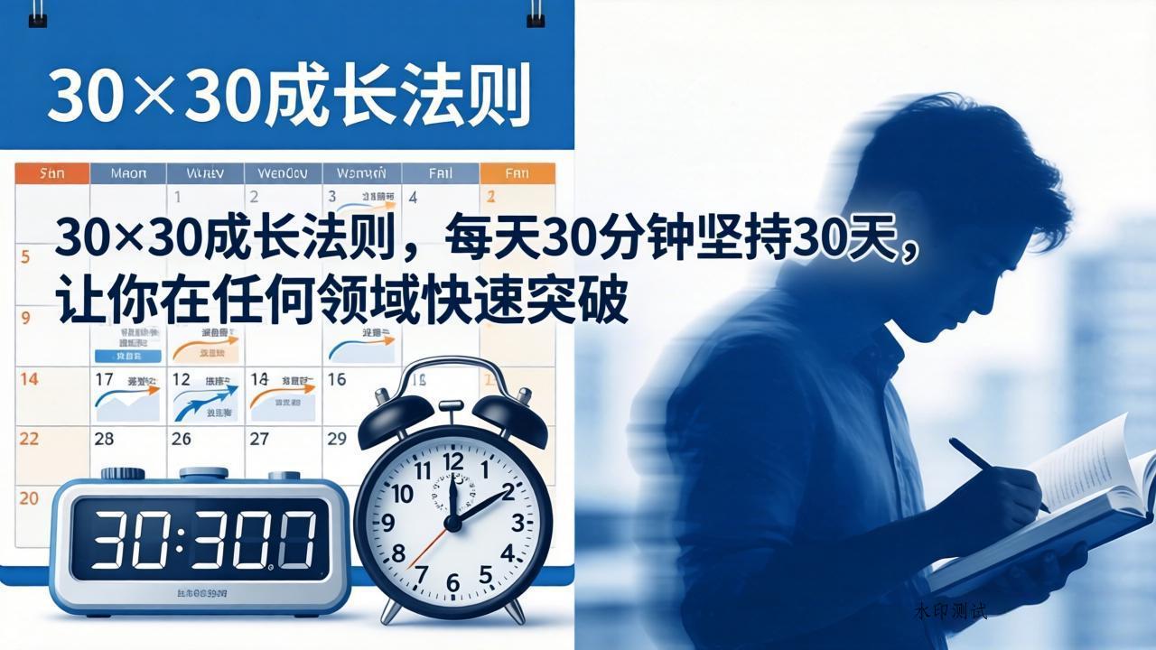 付费文章：30×30成长法则，每天30分钟坚持30天，让你在任何领域快速突破-八方网创