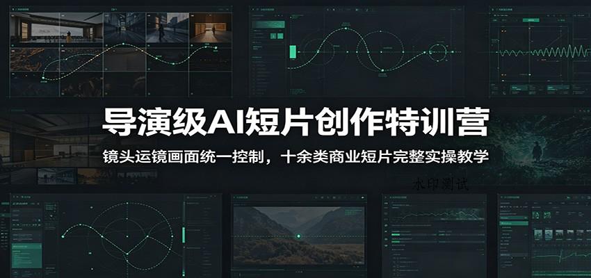 导演级AI短片创作特训营：镜头运镜画面统一控制，十余类商业短片完整实操教学（更新）-八方网创