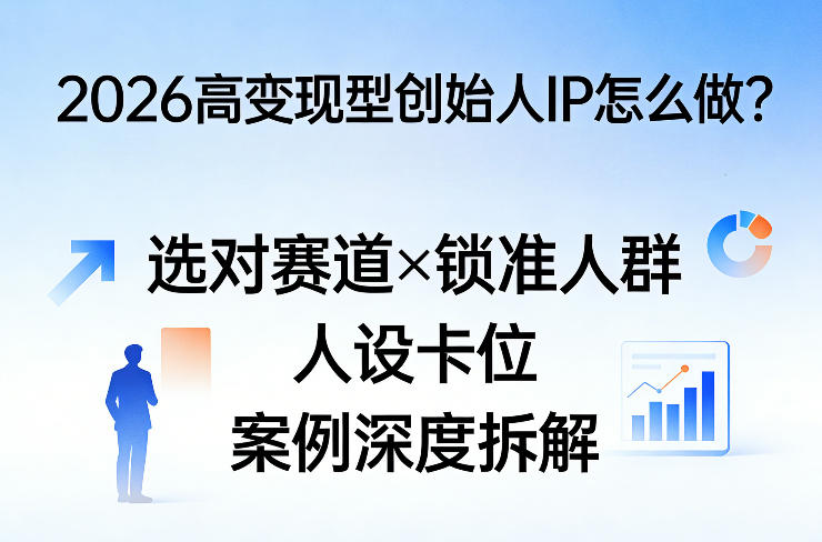 2026高变现型创始人IP怎么做？选对赛道×锁准人群×人设卡位×案例深度拆解-八方网创