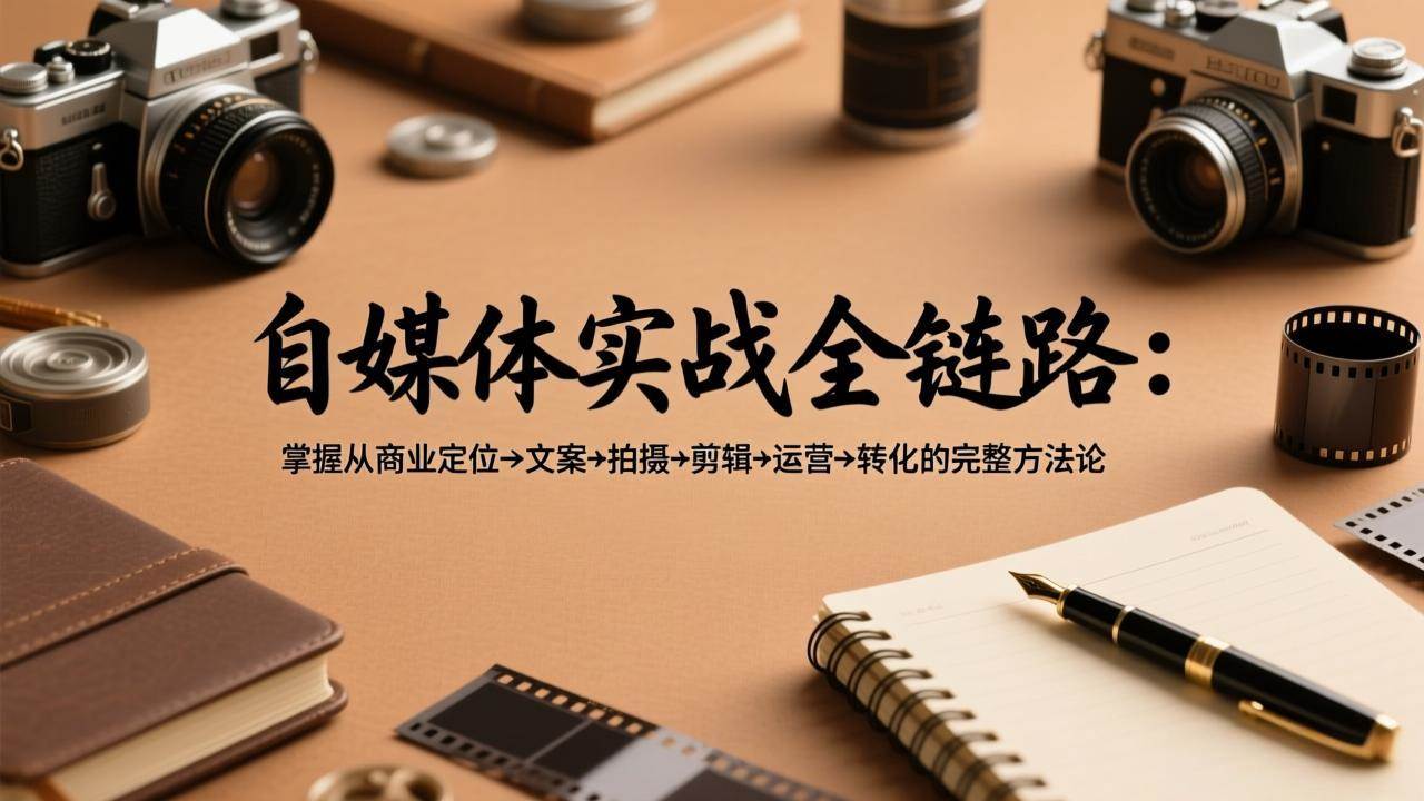 （17586期）自媒体实战全链路：掌握从商业定位→文案→拍摄→剪辑→运营→转化的完整方法论-八方网创