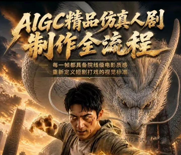 AIGC精品仿真人剧豢龙人全流程制作解析2026，国风仿真人创作+打斗剧情+人设编排，一站式AI短剧入门-八方网创