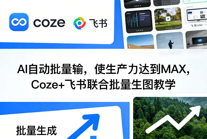 AI自动批量输，使生产力达到MAX，Coze+飞书联合批量生图教学-八方网创