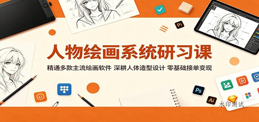 人物绘画系统研习课:精通多款主流绘画软件,深耕人体造型设计,零基础接单变现-八方网创