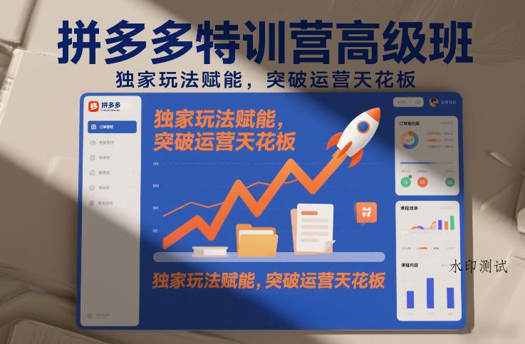 拼多多特训营高阶班，独家玩法赋能，突破运营天花板（更新26年4月18日）-八方网创