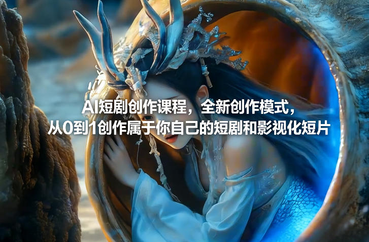AI短剧创作课程，全新创作模式，从0到1创作属于你自己的短剧和影视化短片-八方网创