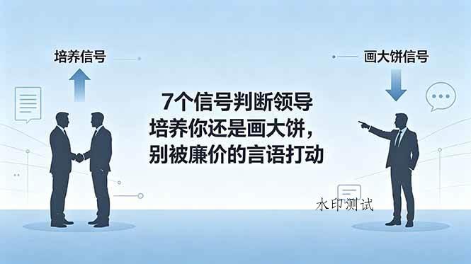 (18941期)付费文章:7个信号判断领导培养你还是画大饼,别被廉价的言语打动-八方网创