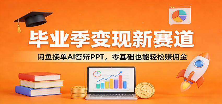 毕业季变现新赛道：闲鱼接单AI答辩PPT，零基础也能轻松赚佣金-八方网创