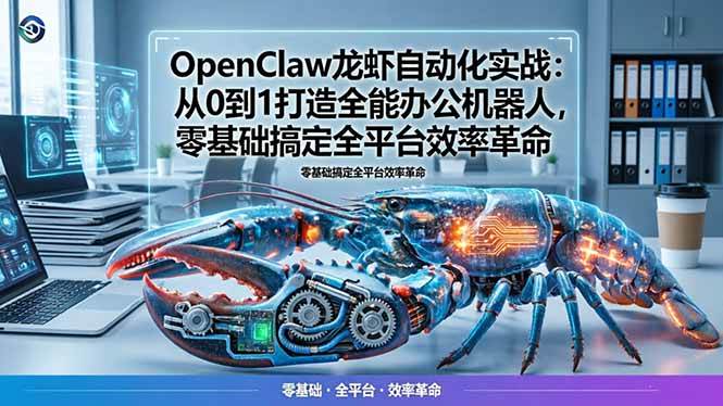 （17996期）OpenClaw龙虾自动化实战：从0到1打造全能办公机器人，零基础搞定全平台效率革命-八方网创