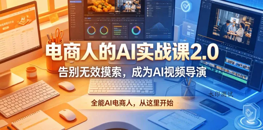 【精】电商人的AI实战课2.0，告别无效摸索，成为AI视频导演，全能AI电商人，从这里开始-八方网创