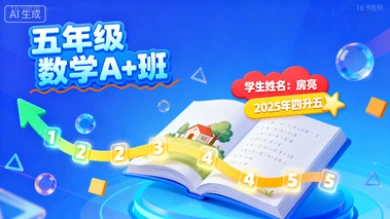 五年级数学A+房亮【2025年：四升五】-八方网创