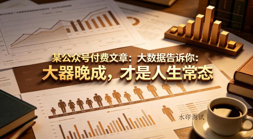某公众号付费文章:大数据告诉你:大器晚成,才是人生常态-八方网创