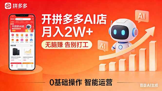 （17947期）开一家拼多多AI店，月入2W+，无脑赚，告别打工，附SOP手册-八方网创