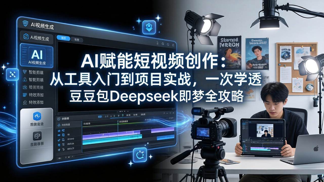 （17762期）AI赋能短视频创作：从工具入门到项目实战，一次学透豆包Deepseek即梦全攻略-八方网创