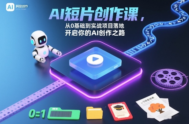 AI短片创作课，从0基础到实战项目落地，开启你的AI创作之路（更新0411）-八方网创