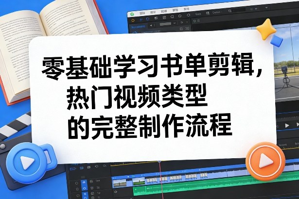 零基础学习书单剪辑，热门视频类型的完整制作流程(更新2026)-八方网创