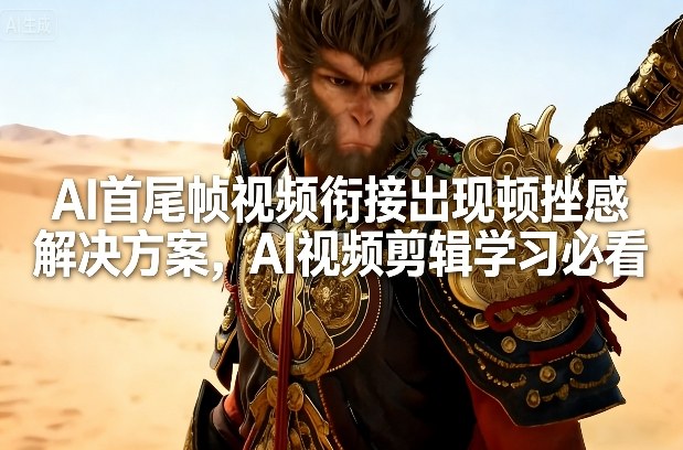 AI首尾帧视频衔接出现顿挫感解决方案，AI视频剪辑学习必看-八方网创