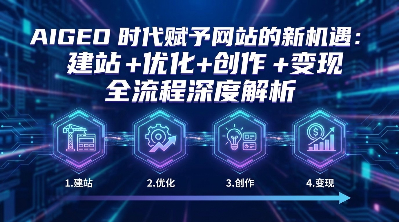 AIGEO+时代赋予网站的新机遇：建站+优化+创作+变现+全流程深度解析-八方网创