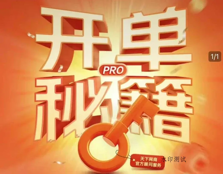 【精】天下网商-开单秘籍PRO淘天实战陪跑计划(2026年6月价值3980元)-八方网创