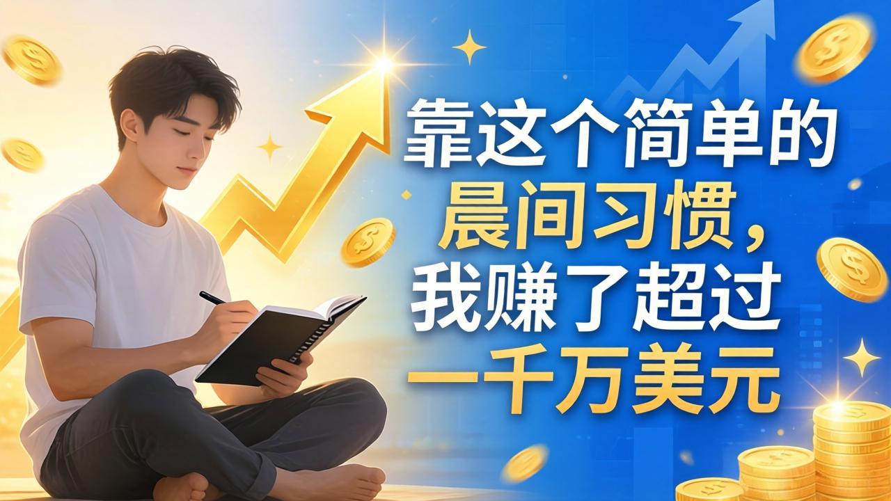 付费文章：靠这个简单的晨间习惯，我赚了超过一千万美元-八方网创