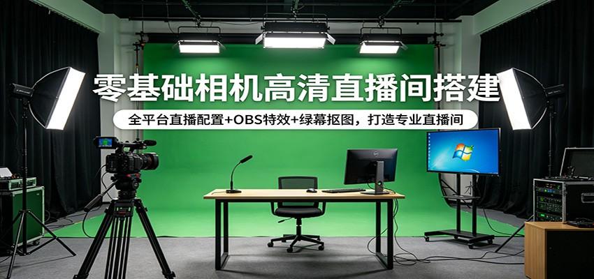 零基础相机高清直播间搭建:全平台直播配置+OBS特效+绿幕抠图,打造专业直播间 零基础相机高清直播间搭建:全平台直播配置+OBS特效+绿幕抠图,打造专业直播间