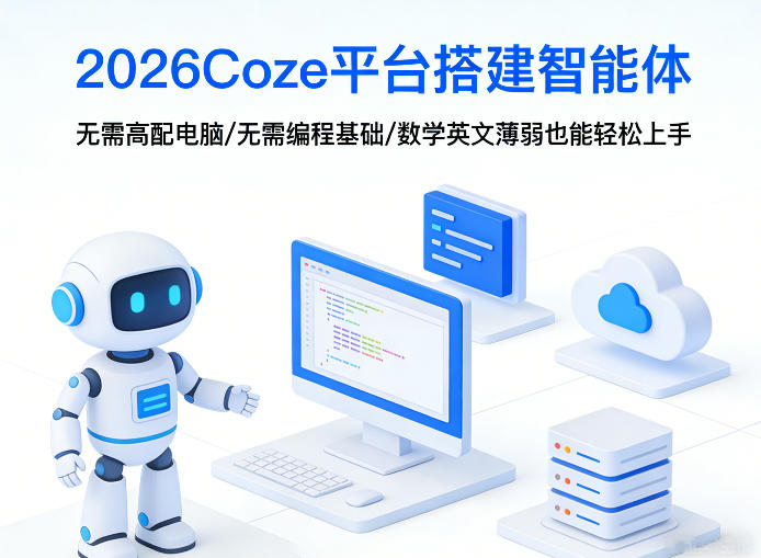 2026Coze平台搭建智能体,无需高配电脑、无需编程基础,哪怕数学和英文薄弱也能轻松上手-八方网创