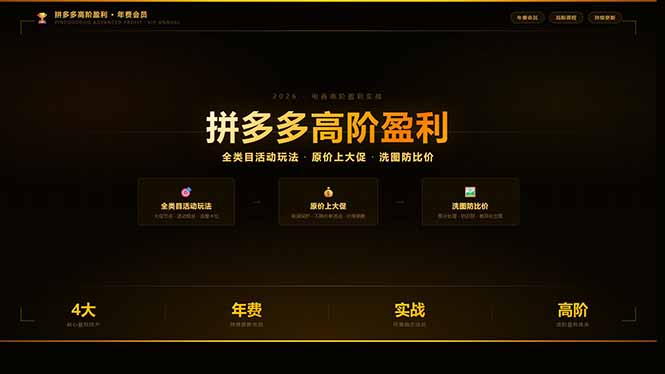 拼多多高阶盈利年费会员(更新3月31-八方网创