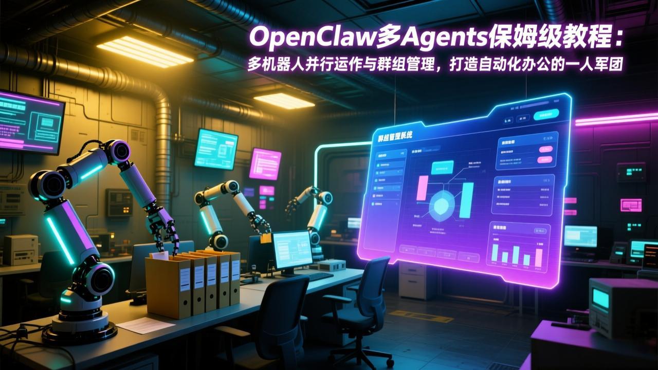 OpenClaw多Agents保姆级教程：多机器人并行运作与群组管理，打造自动化办公的一人军团-八方网创
