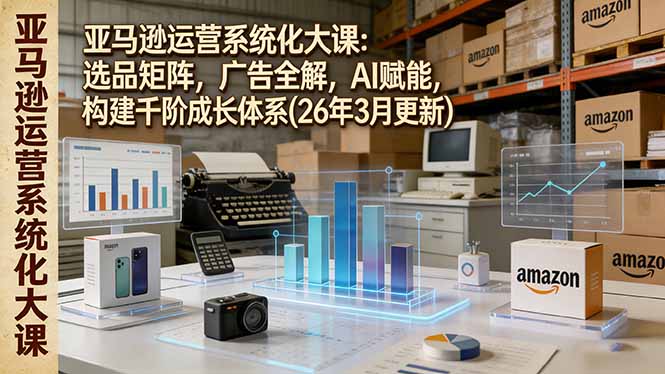 亚马逊运营系统化大课:选品矩阵,广告全解,AI赋能,构建千阶成长体系(26年3月更新-八方网创