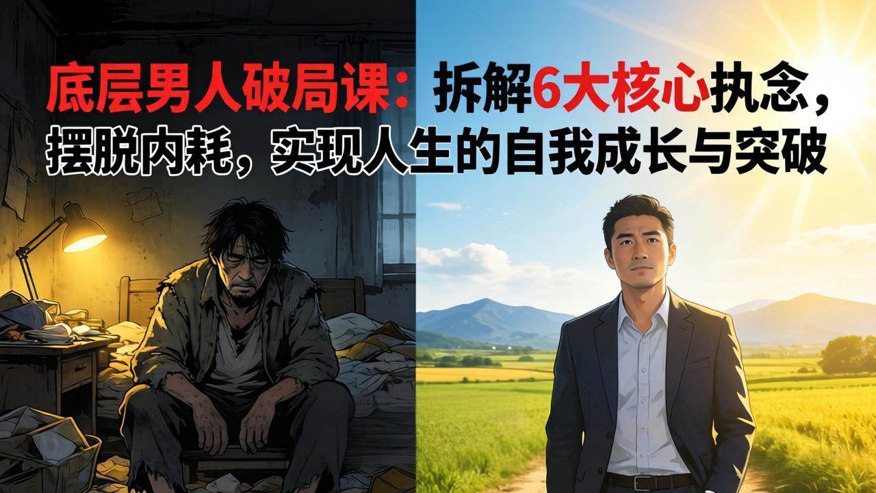 （17747期）付费文章：底层男人破局课：拆解 6 大核心执念，摆脱内耗，实现人生的自我成长与突破-八方网创