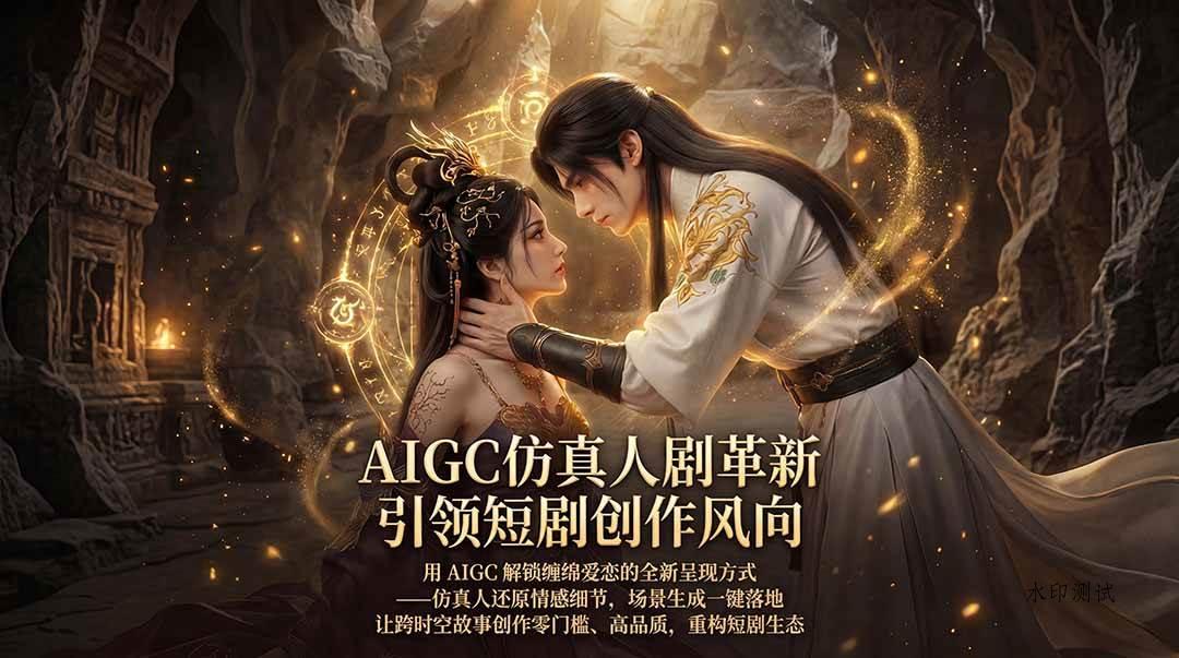 【精】AIGC 仿真人短剧创作革新,解锁仙侠爱恋全新呈现,一键出高质场景,零门槛打造爆款剧集-八方网创