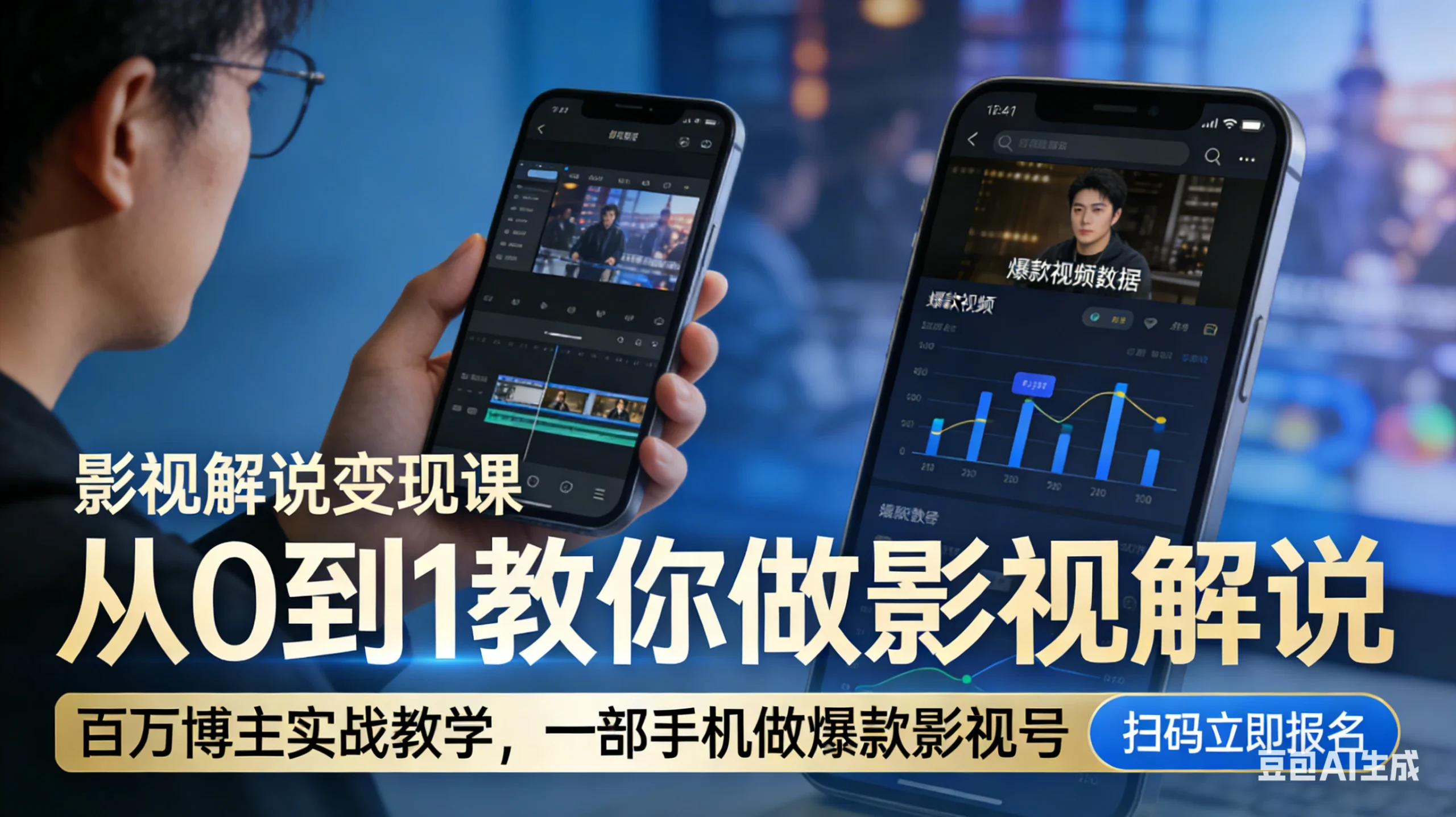 【精】影视解说变现课！百万博主实战教学，一部手机做爆款影视号-八方网创