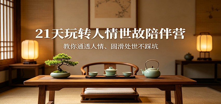 21天玩转人情世故陪伴营：教你通透人情、圆滑处世不踩坑-八方网创
