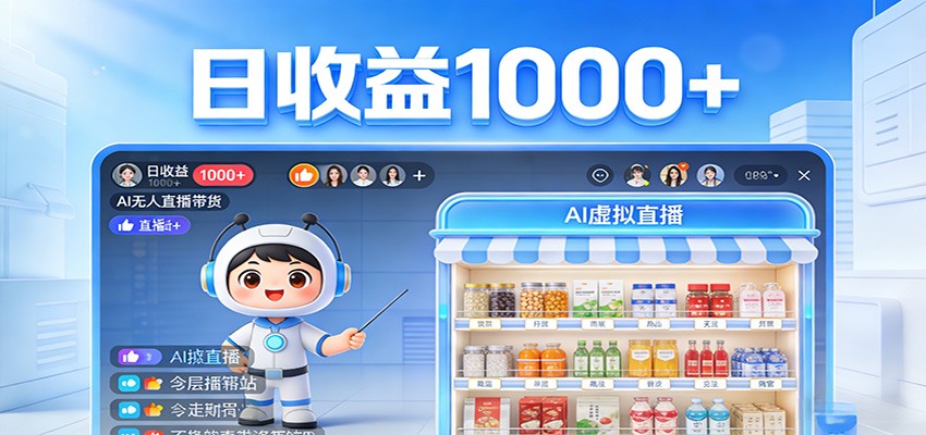 不用露脸不用说话，24小时自动卖货赚钱，全天自动直播，收益看得见-八方网创
