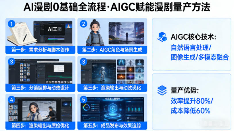 AI漫剧0基础全流程，快速掌握AIGC赋能的漫剧量产方法-八方网创