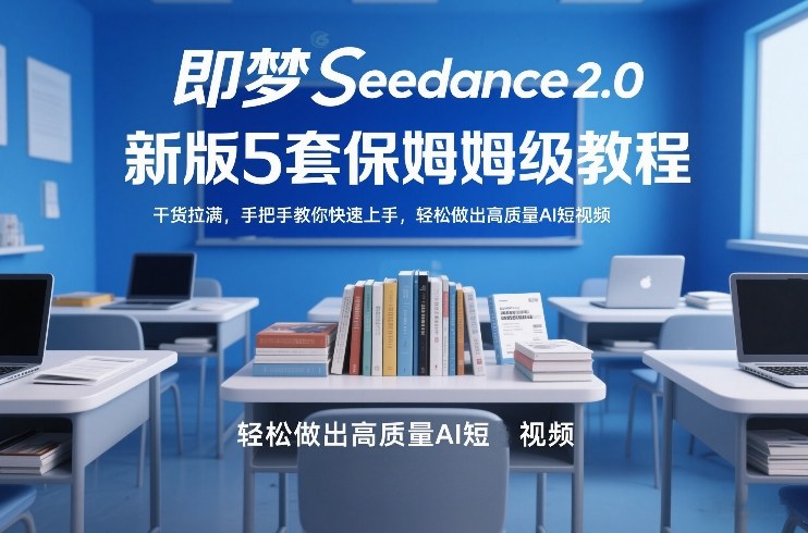即梦Seedance2.0新版5套保姆级教程,干货拉满,手把手教你快速上手,轻松做出高质量AI短视频-八方网创